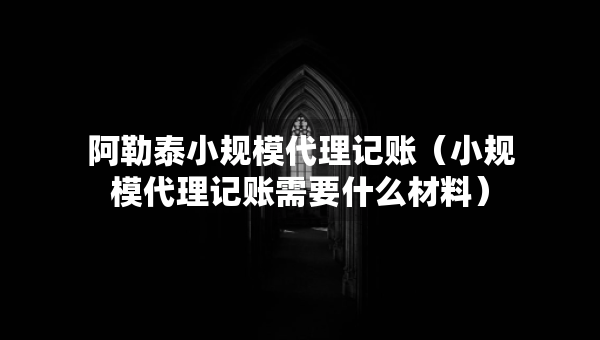 阿勒泰小規(guī)模代理記賬（小規(guī)模代理記賬需要什么材料）