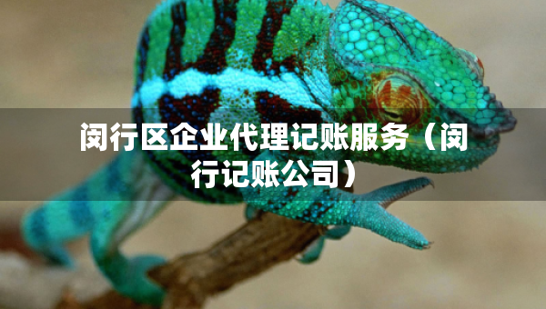 閔行區(qū)企業(yè)代理記賬服務（閔行記賬公司）