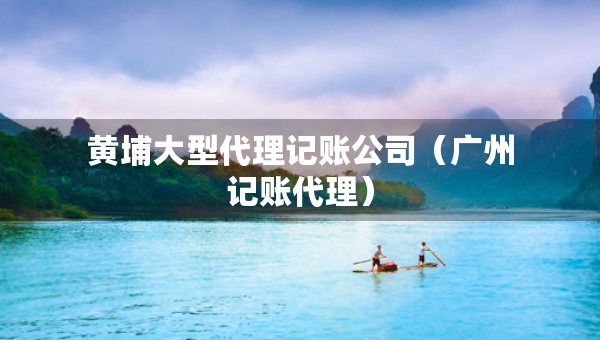 黃埔大型代理記賬公司（廣州記賬代理）