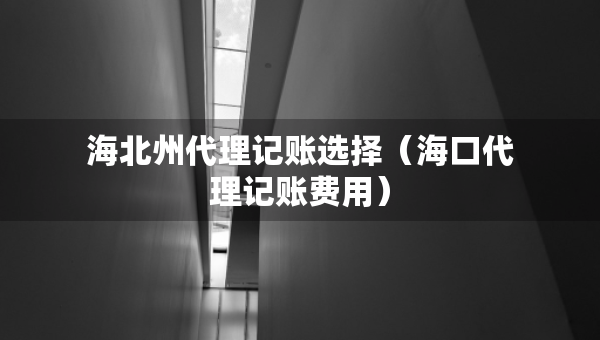 海北州代理記賬選擇（?？诖碛涃~費(fèi)用）