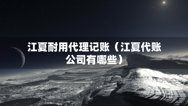 江夏耐用代理記賬（江夏代賬公司有哪些）