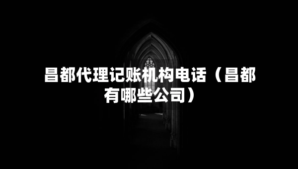 昌都代理記賬機(jī)構(gòu)電話（昌都有哪些公司）