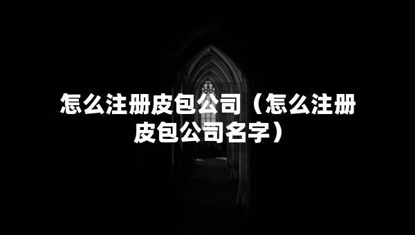 怎么注冊(cè)皮包公司（怎么注冊(cè)皮包公司名字）