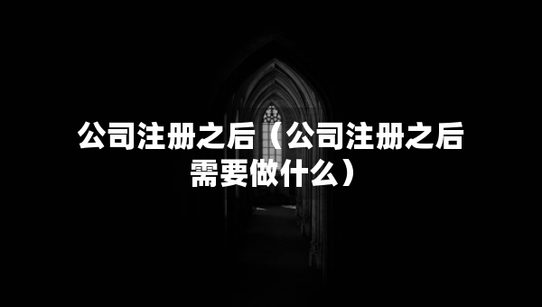 公司注冊(cè)之后（公司注冊(cè)之后需要做什么）