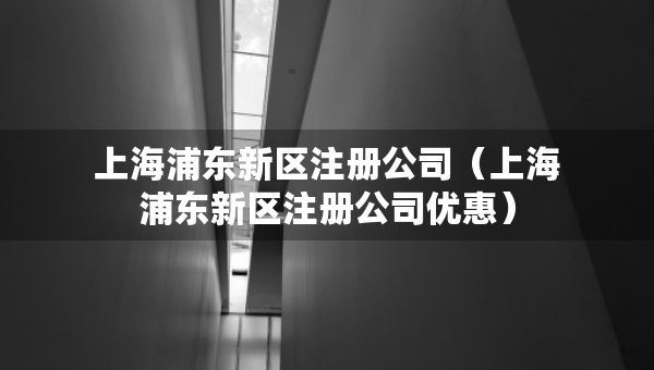 上海浦東新區(qū)注冊(cè)公司（上海浦東新區(qū)注冊(cè)公司優(yōu)惠）