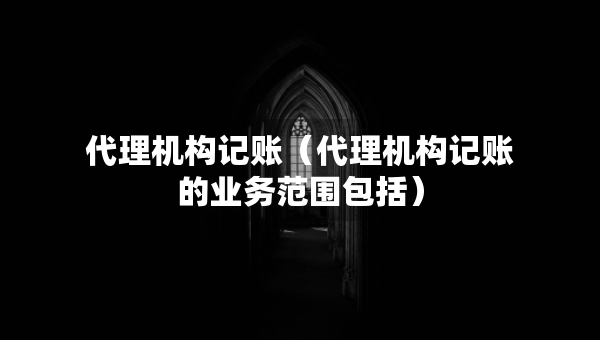 代理機構記賬（代理機構記賬的業(yè)務范圍包括）