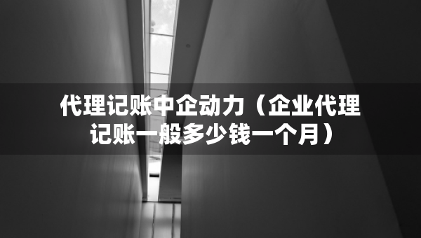代理記賬中企動(dòng)力（企業(yè)代理記賬一般多少錢一個(gè)月）