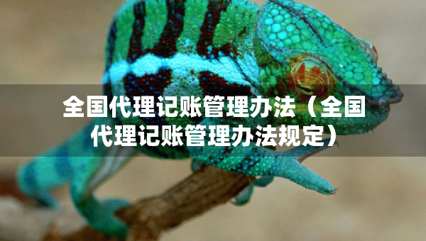 全國代理記賬管理辦法（全國代理記賬管理辦法規(guī)定）