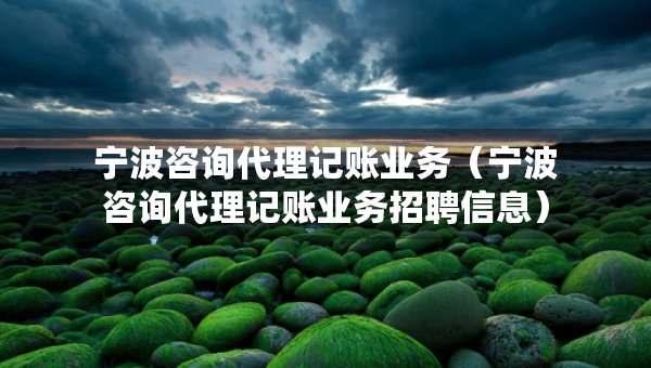 寧波咨詢代理記賬業(yè)務(wù)（寧波咨詢代理記賬業(yè)務(wù)招聘信息）