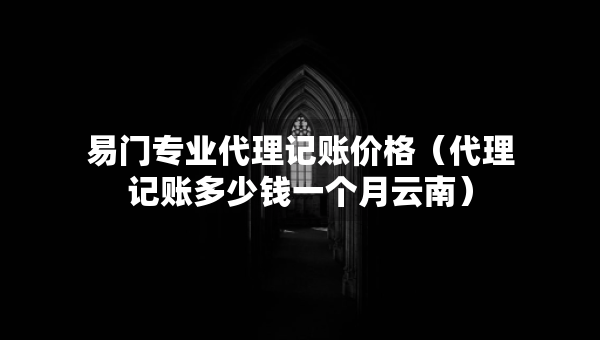 易門專業(yè)代理記賬價格（代理記賬多少錢一個月云南）
