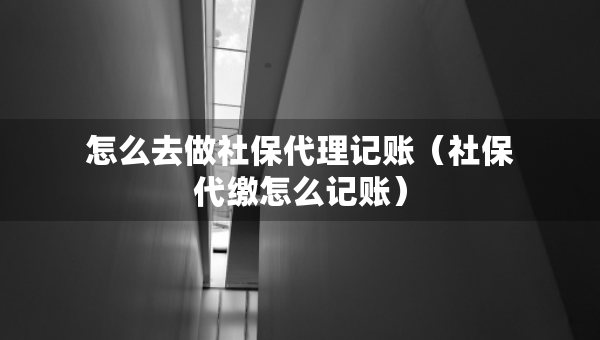 怎么去做社保代理記賬（社保代繳怎么記賬）