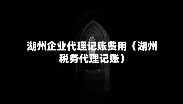 湖州企業(yè)代理記賬費用（湖州稅務(wù)代理記賬）
