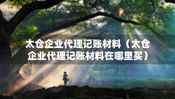 太倉(cāng)企業(yè)代理記賬材料（太倉(cāng)企業(yè)代理記賬材料在哪里買(mǎi)）