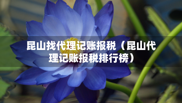 昆山找代理記賬報稅（昆山代理記賬報稅排行榜）