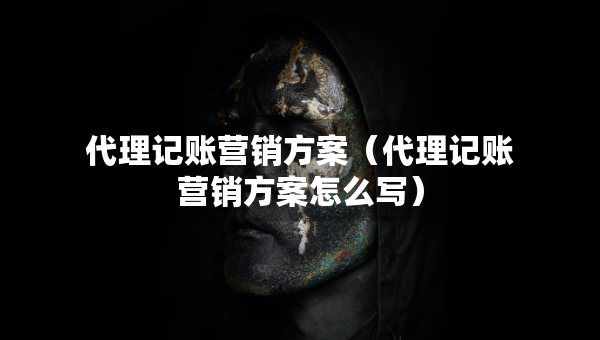 代理記賬營銷方案（代理記賬營銷方案怎么寫）