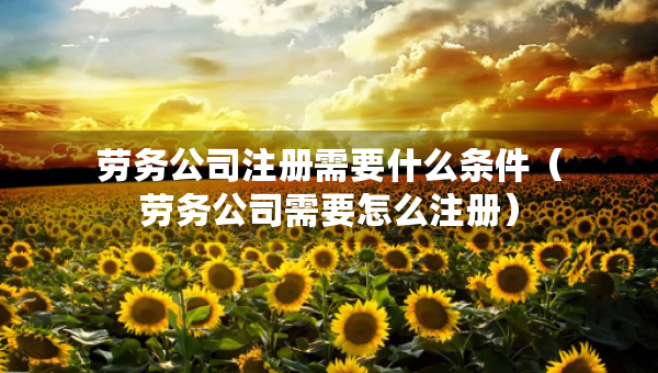 勞務(wù)公司注冊需要什么條件（勞務(wù)公司需要怎么注冊）