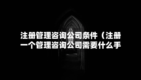 注冊管理咨詢公司條件（注冊一個管理咨詢公司需要什么手續(xù)）
