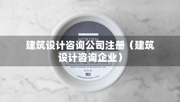 建筑設(shè)計(jì)咨詢公司注冊(cè)（建筑設(shè)計(jì)咨詢企業(yè)）