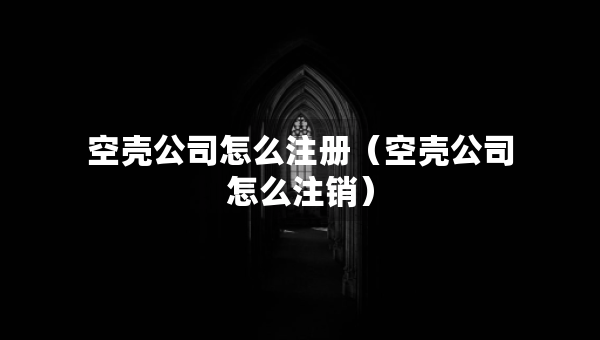 空殼公司怎么注冊（空殼公司怎么注銷）