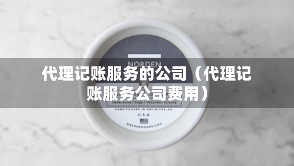 代理記賬服務的公司（代理記賬服務公司費用）
