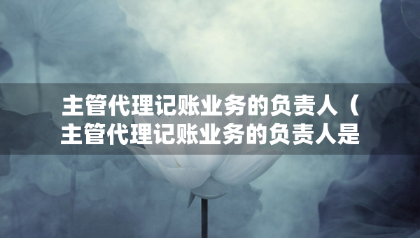 主管代理記賬業(yè)務(wù)的負(fù)責(zé)人（主管代理記賬業(yè)務(wù)的負(fù)責(zé)人是專職從業(yè)人員）