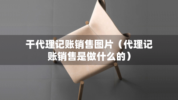 干代理記賬銷售圖片（代理記賬銷售是做什么的）
