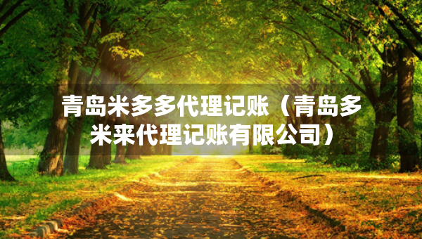 青島米多多代理記賬（青島多米來(lái)代理記賬有限公司）