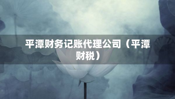 平潭財務(wù)記賬代理公司（平潭財稅）