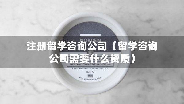 注冊(cè)留學(xué)咨詢公司（留學(xué)咨詢公司需要什么資質(zhì)）