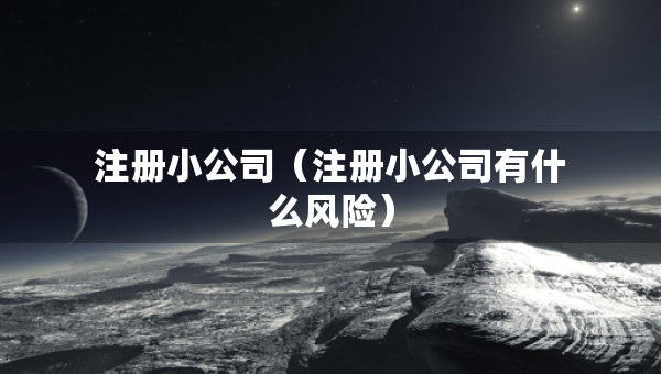 注冊(cè)小公司（注冊(cè)小公司有什么風(fēng)險(xiǎn)）