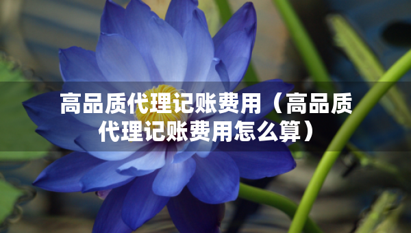 高品質(zhì)代理記賬費(fèi)用（高品質(zhì)代理記賬費(fèi)用怎么算）
