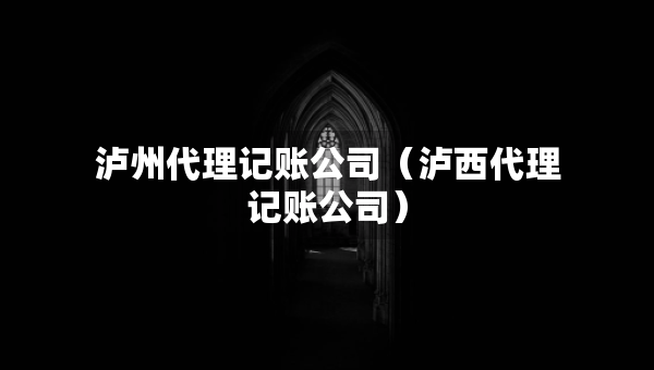 瀘州代理記賬公司（瀘西代理記賬公司）