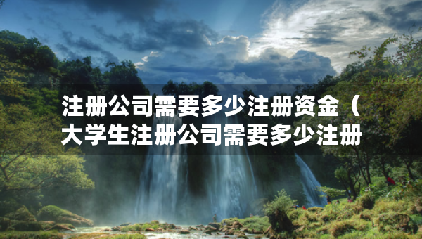 注冊公司需要多少注冊資金（大學生注冊公司需要多少注冊資金）