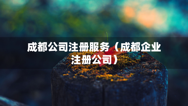 成都公司注冊服務(wù)（成都企業(yè)注冊公司）